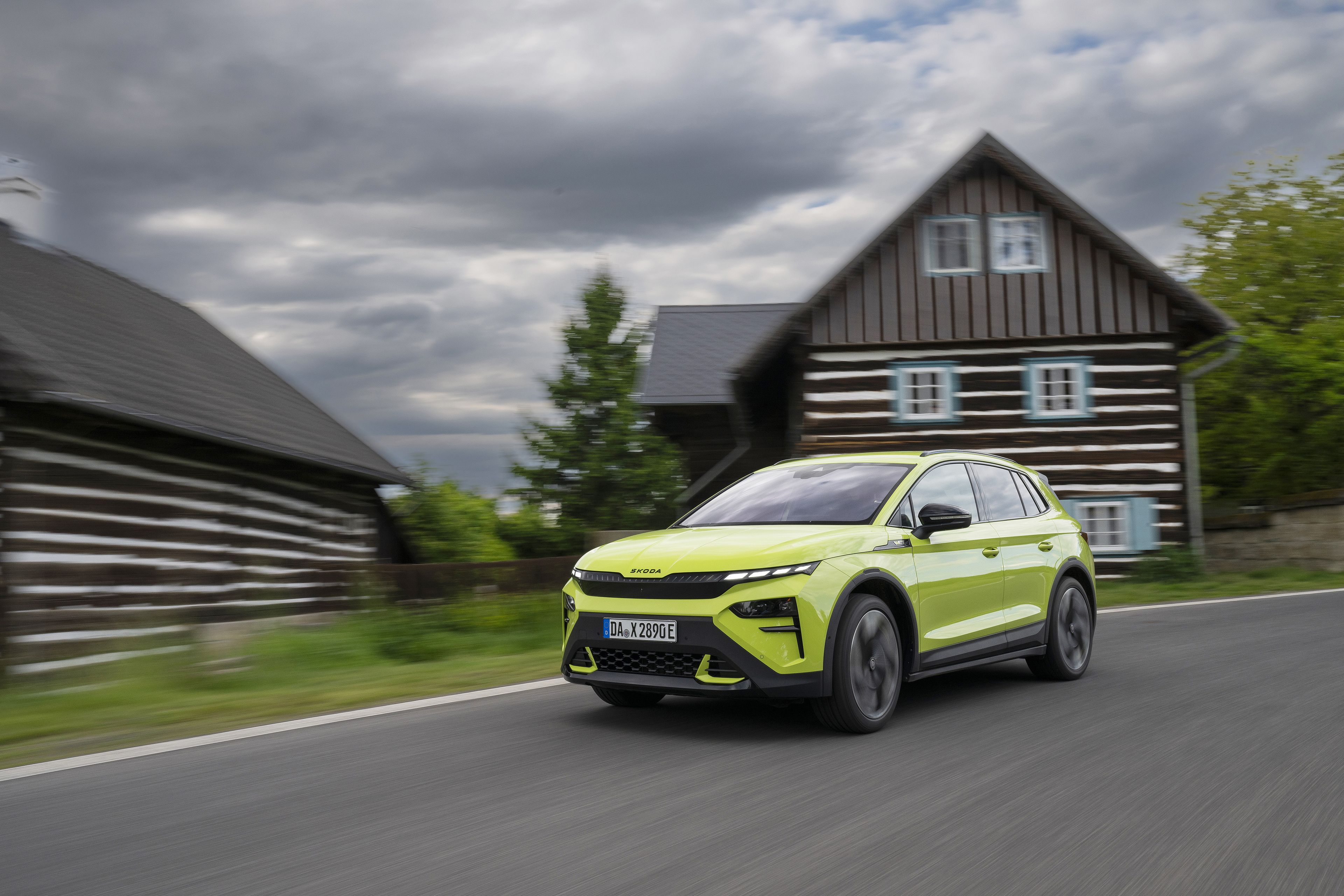 Skoda Enyaq during motion 