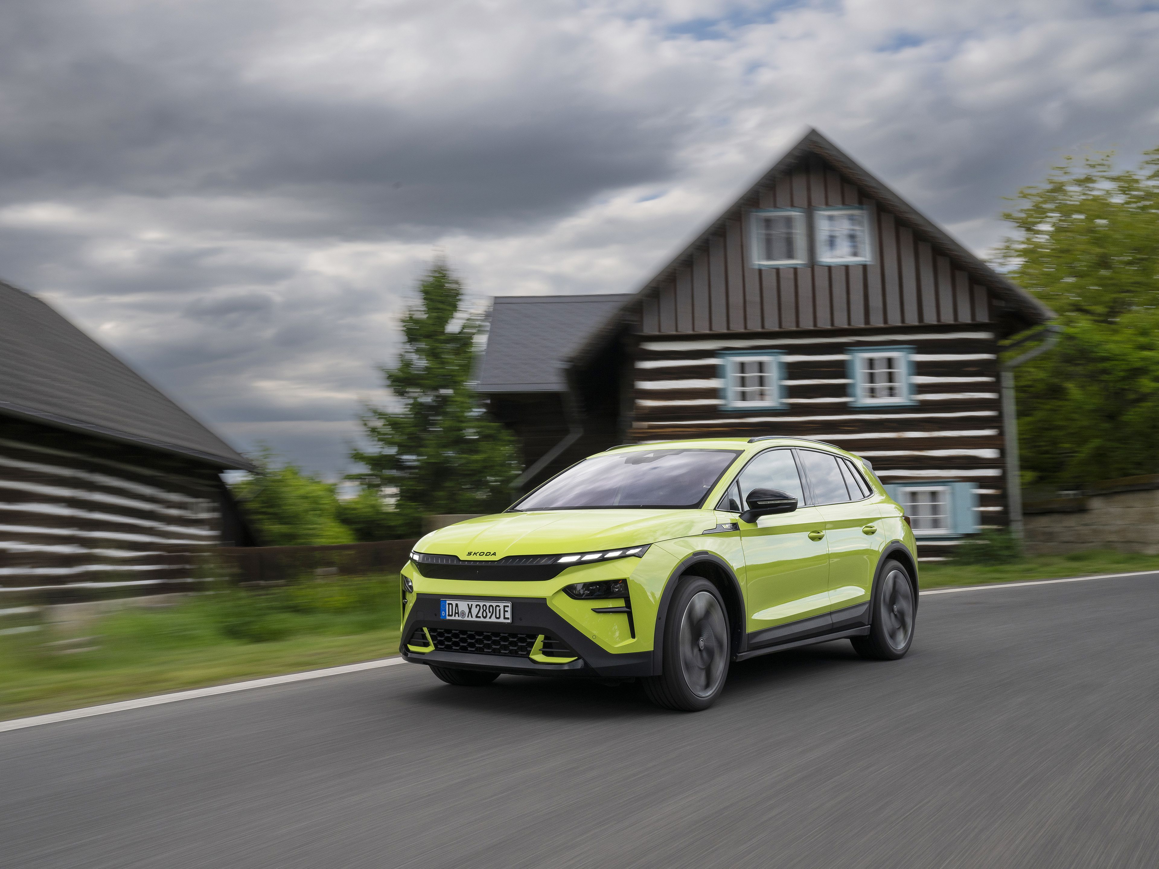 Skoda Enyaq during motion 