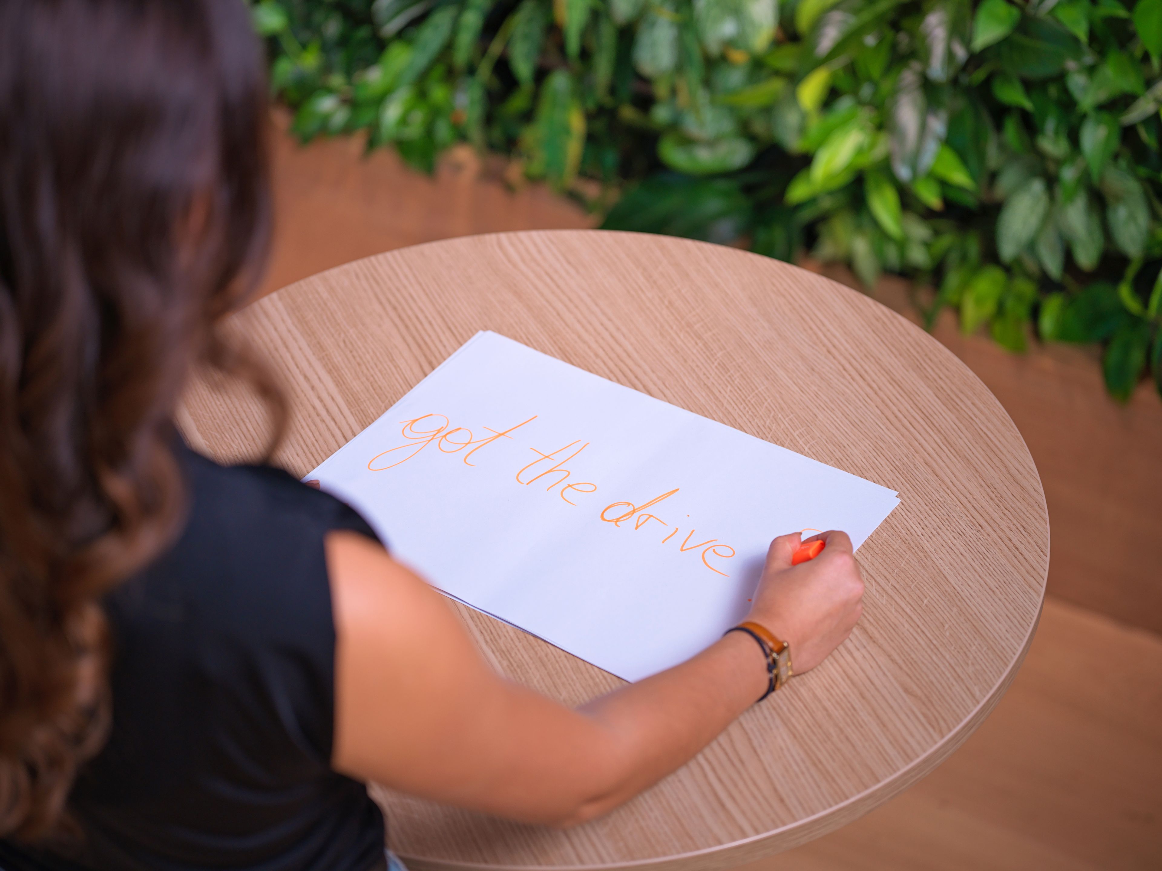 A table on which a lady sings Got the drive? 