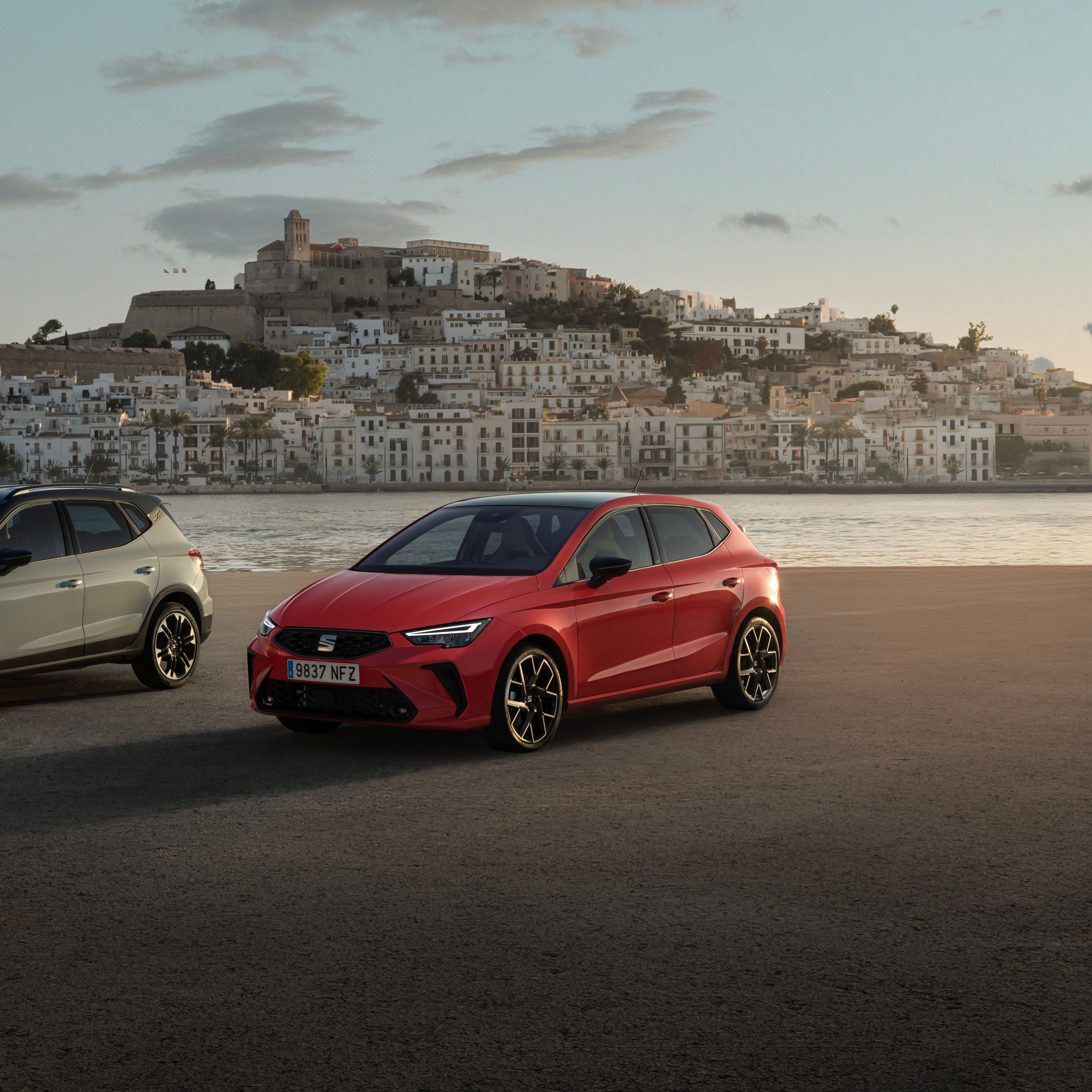 Seat Ibiza and Arona on an island